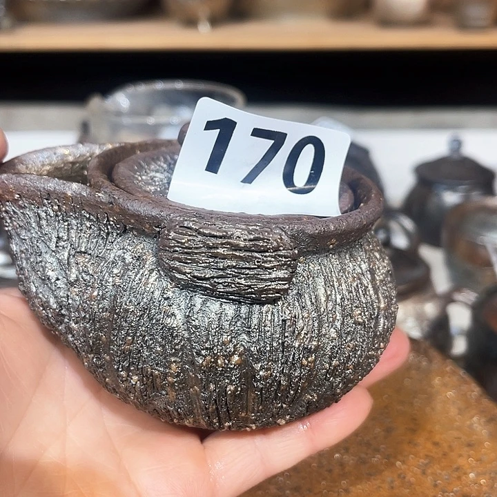 壶润高温柴烧陶泥宝瓶