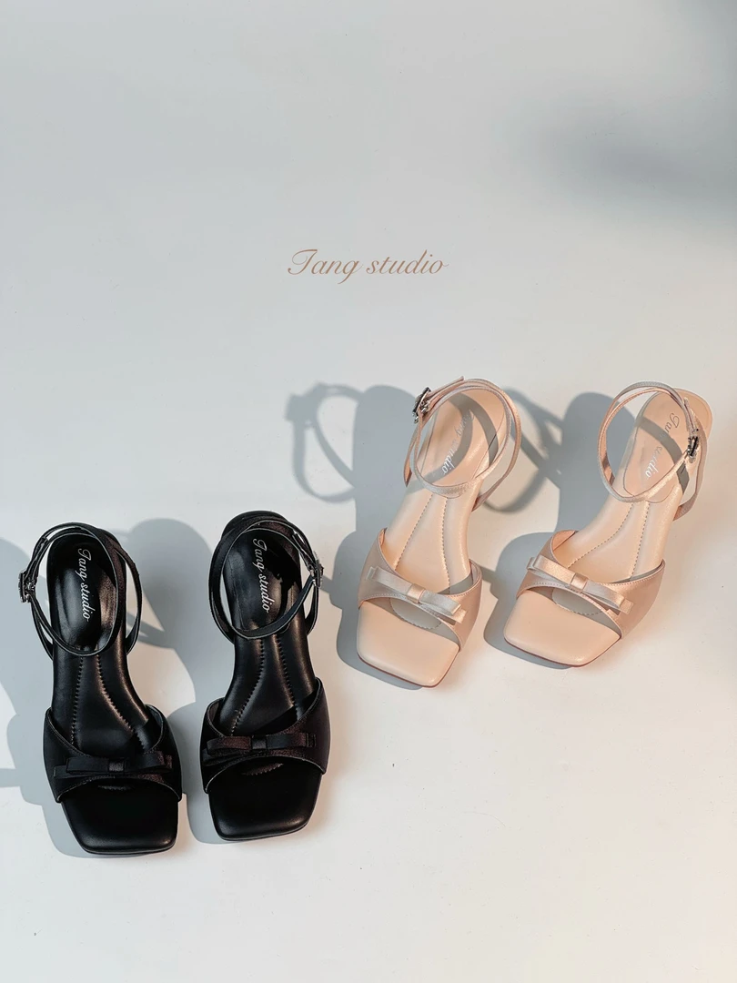 【Tang Studio】法式淑女蝴蝶结高跟鞋6cm T233