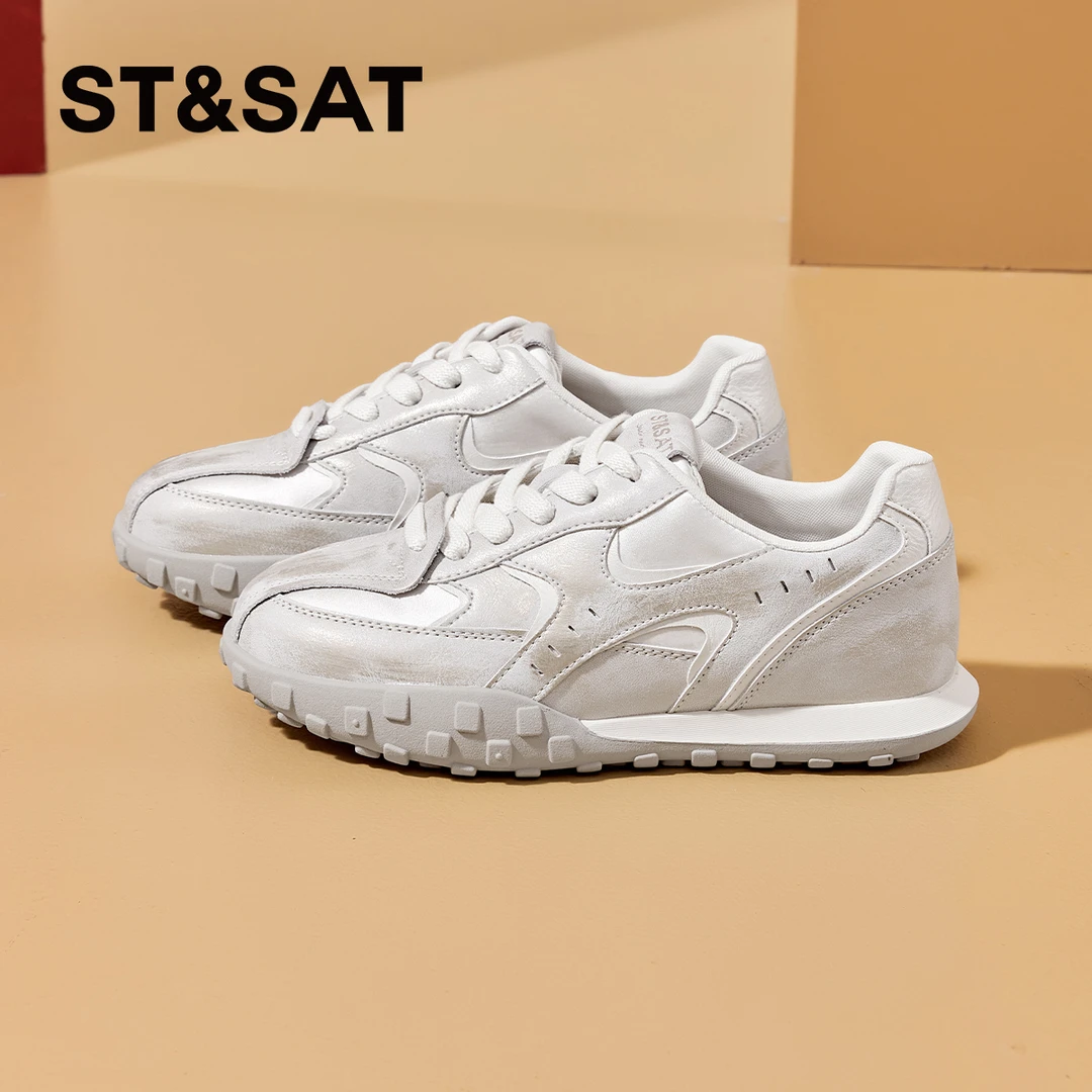 St&Sat/星期六板鞋女2025春季新款时尚休闲板鞋复古百搭潮流女鞋