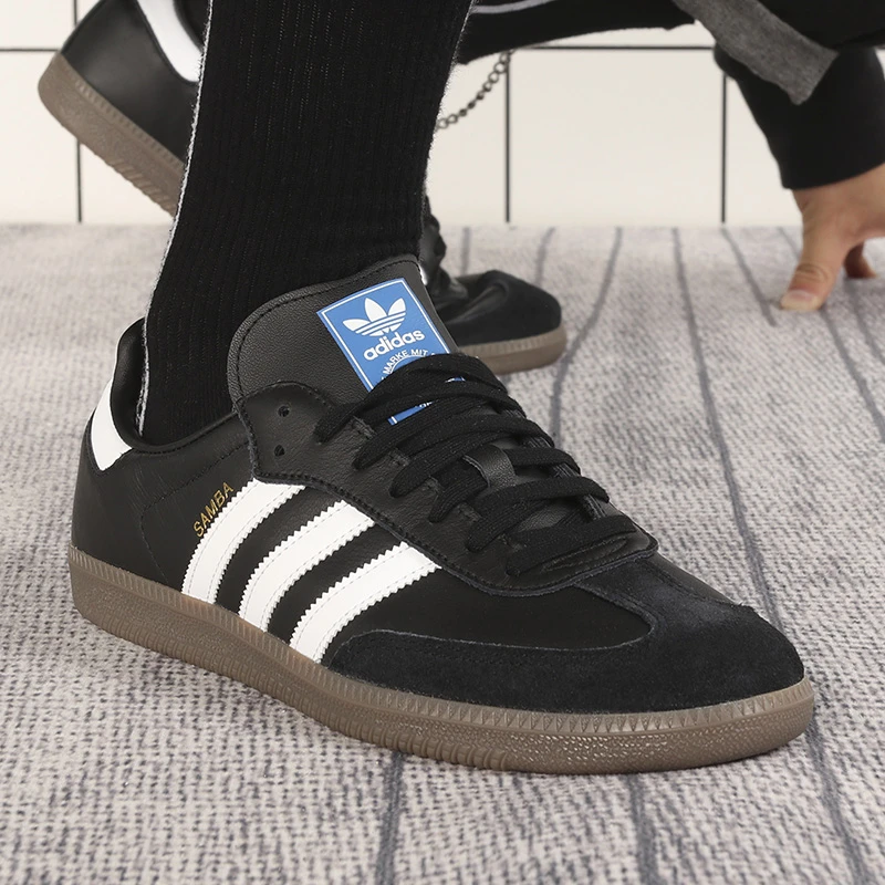 adidas阿迪达斯三叶草鞋子情侣男女休闲鞋SAMBA运动鞋 B75807
