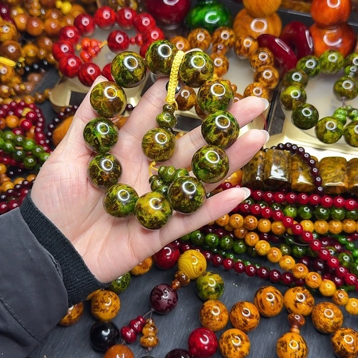 松木琥珀木文玩手串