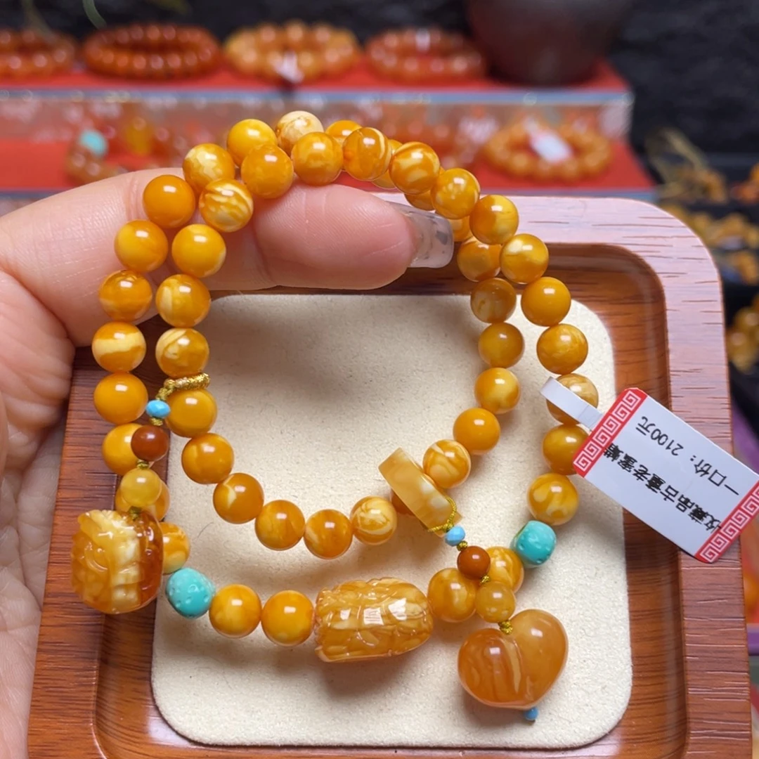蜜蜡未镶嵌手链手串