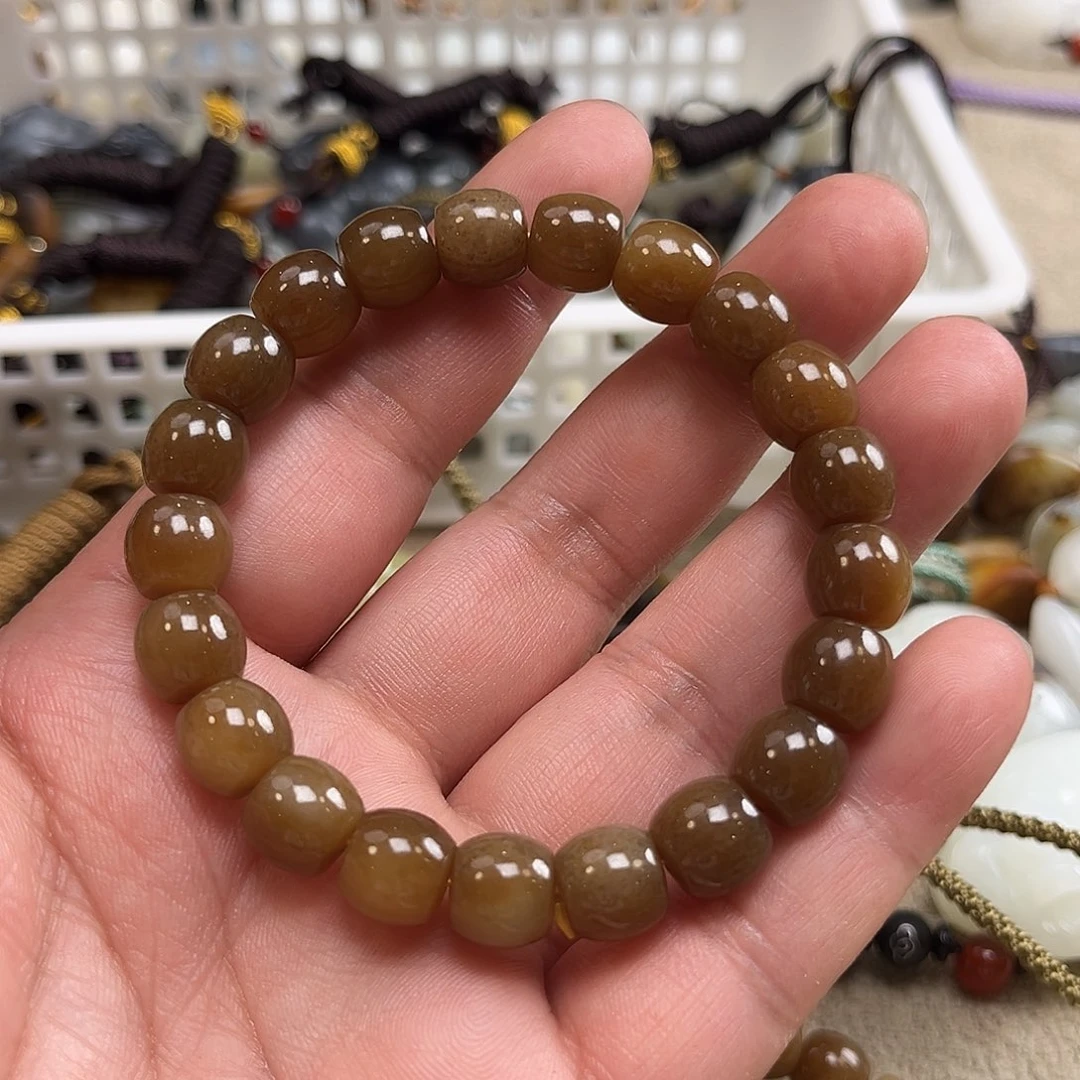 手链未镶嵌和田玉（糖玉）