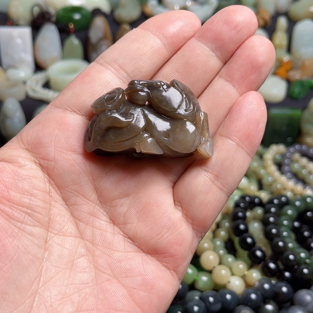 和田玉未镶嵌吊坠(不含链)