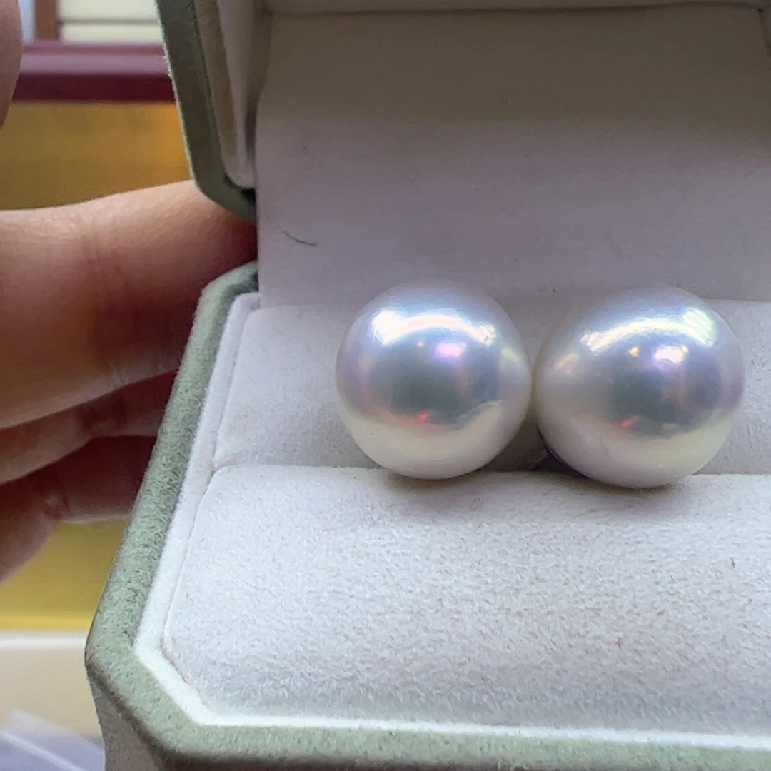 淡水珍珠耳饰银S925镶嵌