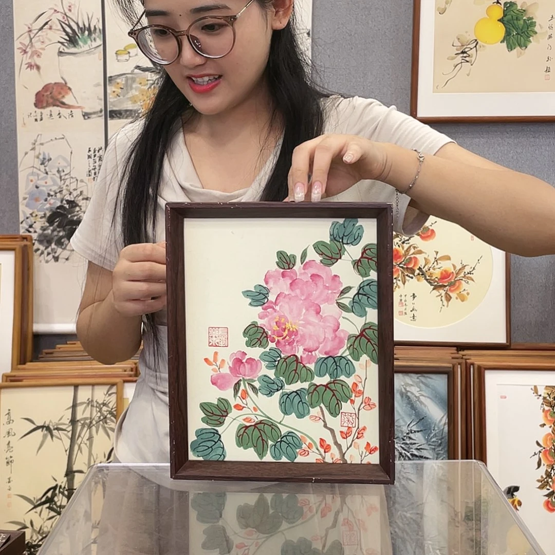 书法手绘带框尺寸：23*29