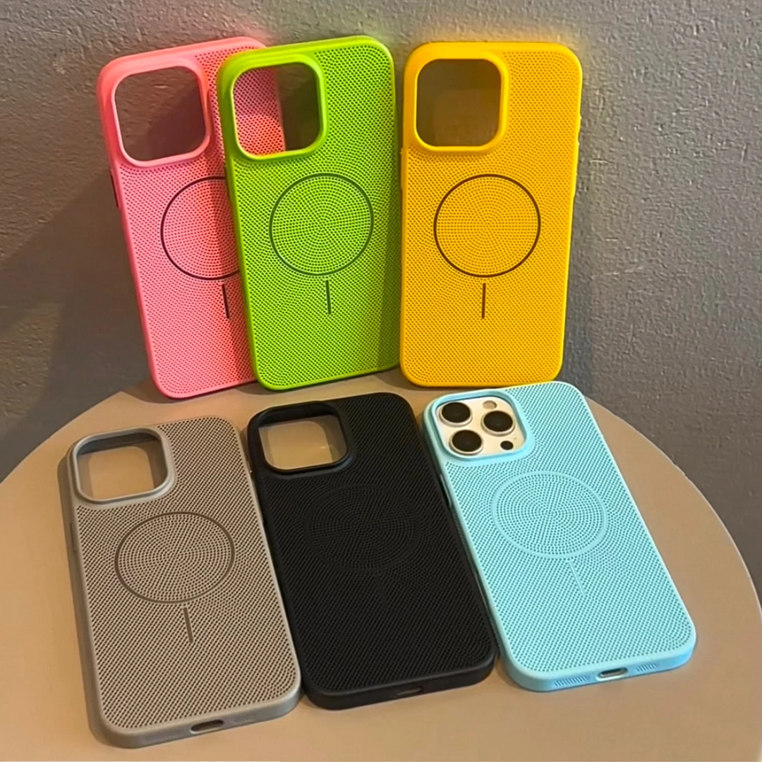 雅天立简约磁吸散热适用苹果16手机壳iPhone13华为P70小米15pro套