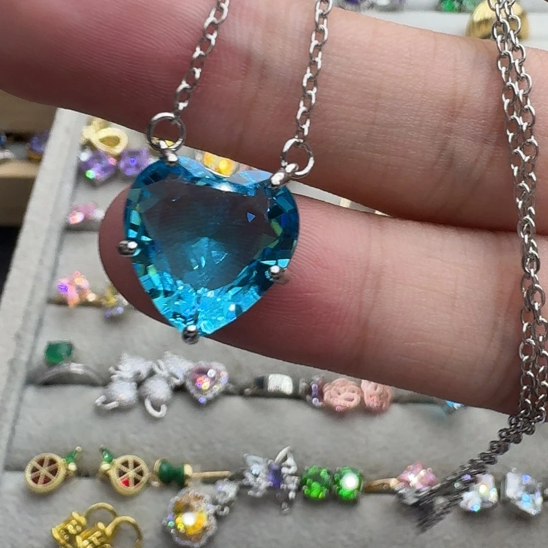 绿水晶戒指银S925镶嵌