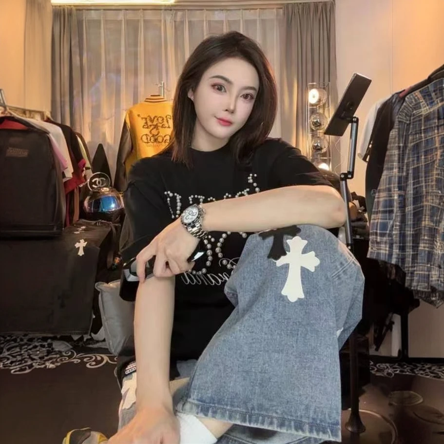 汪苏泷老白同款正品GOODBRAND LOVE IS GOOD珍珠短袖t恤情侣同款