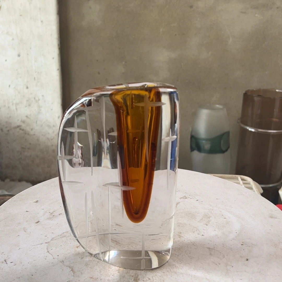 弘扬琉璃花器微瑕高度20