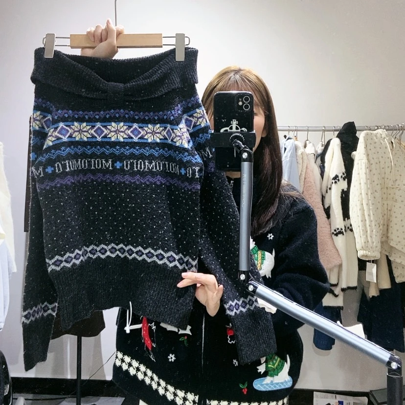 【闪购商品】灰色一字肩