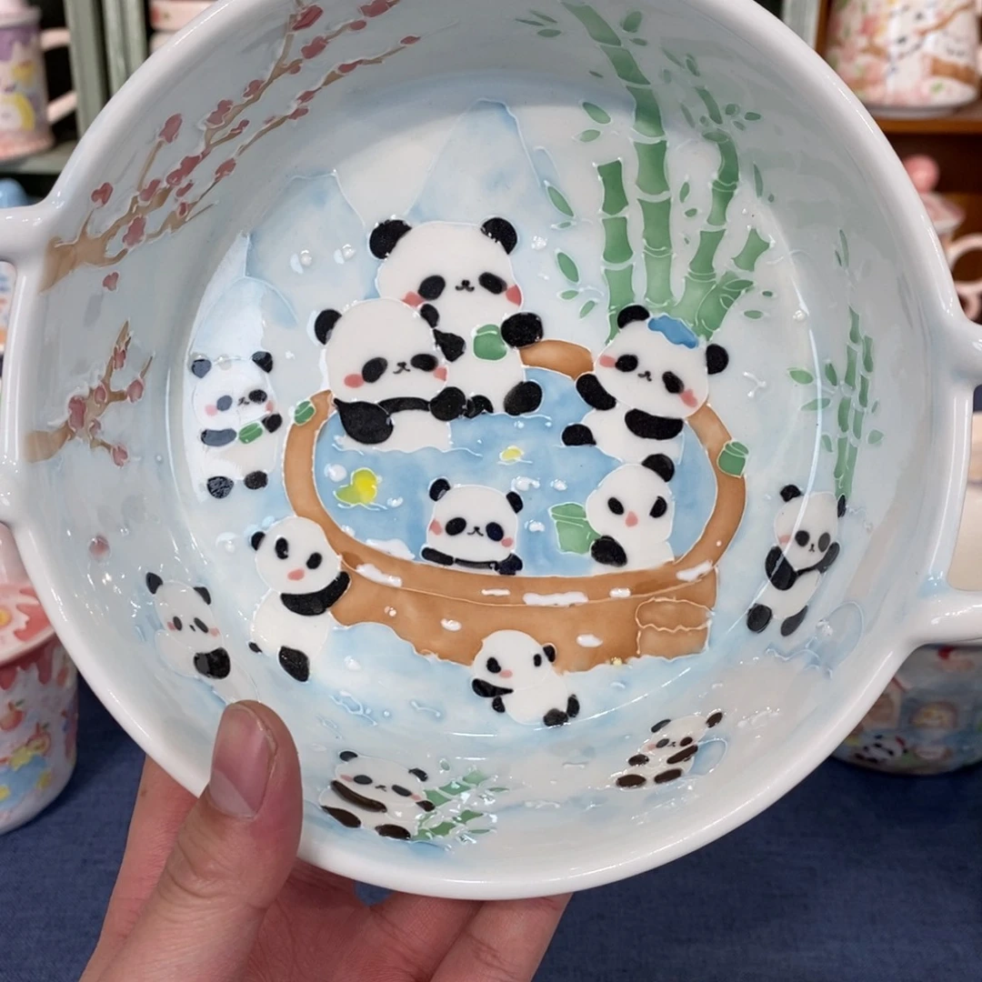 圆***好瓷片熊猫汤锅福利价格
