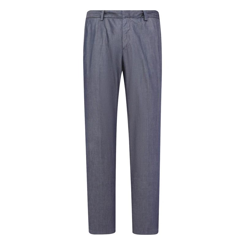 SA25萨BA蒂N春秋男式休闲裤 棉中腰直筒商务休闲长裤弹力 灰蓝