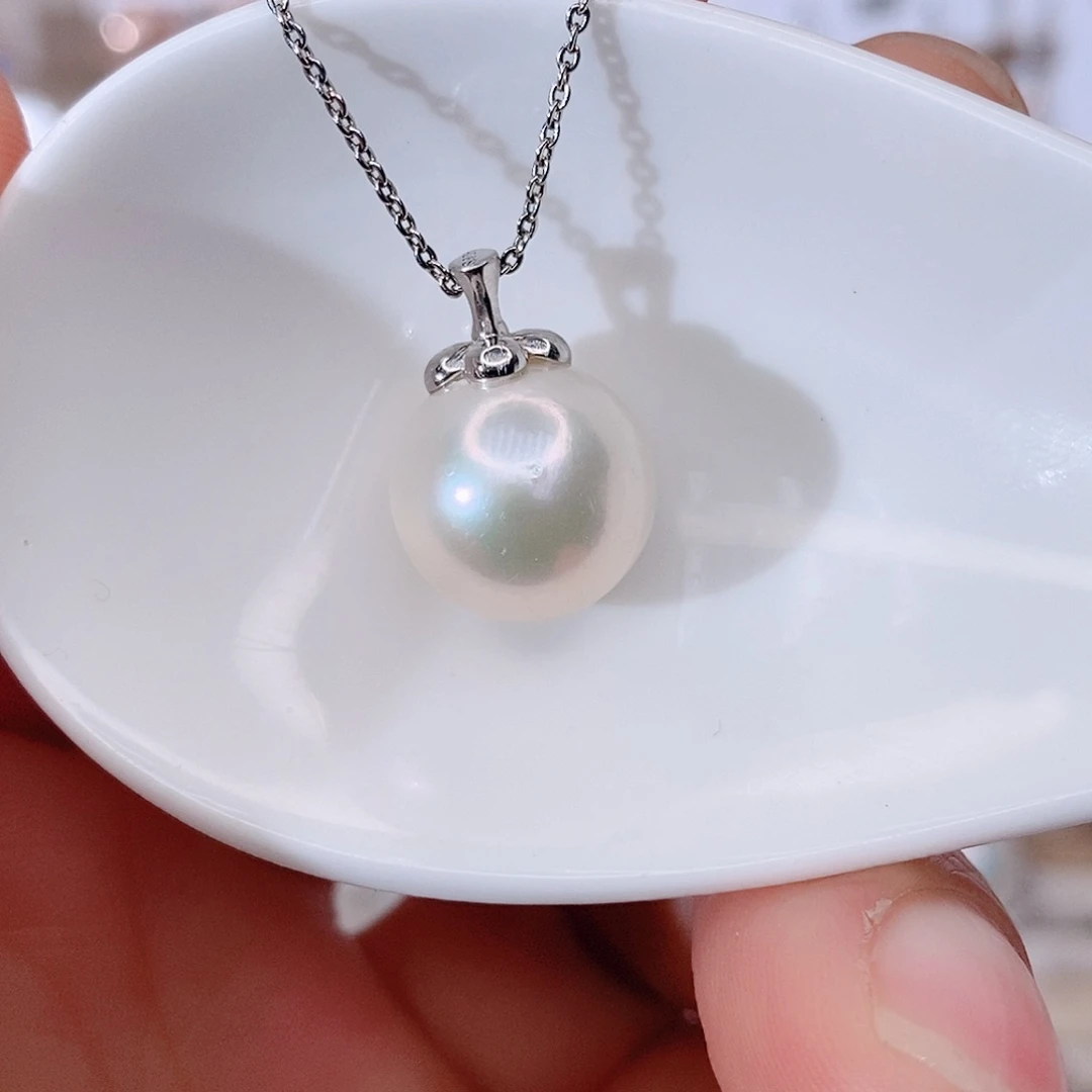 颈饰银S925镶嵌淡水珍珠