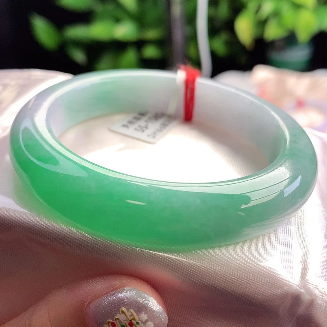 未镶嵌手镯翡翠5455圈口小万色货天花板必拍13号