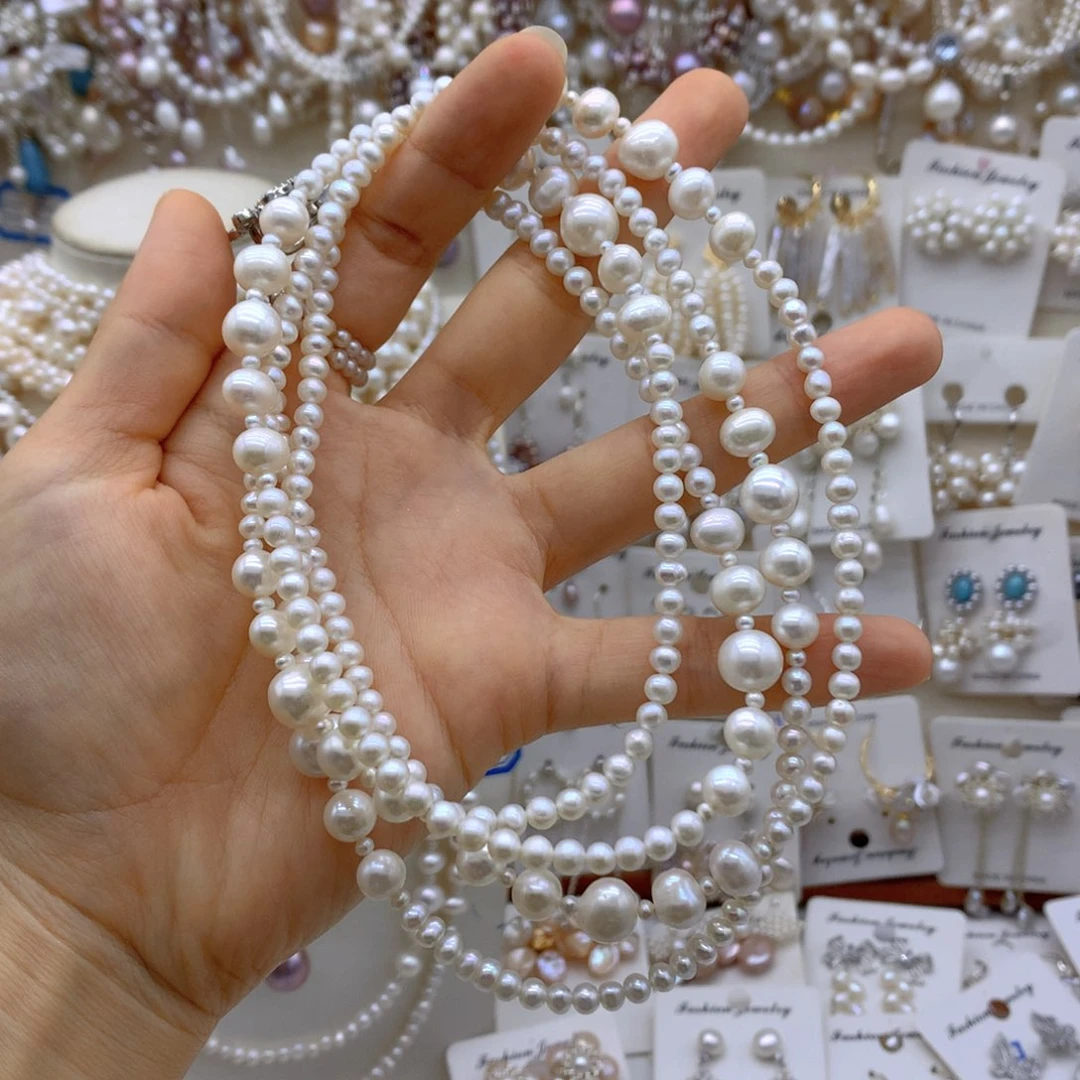 海***兰合金淡水珍珠项链耳饰