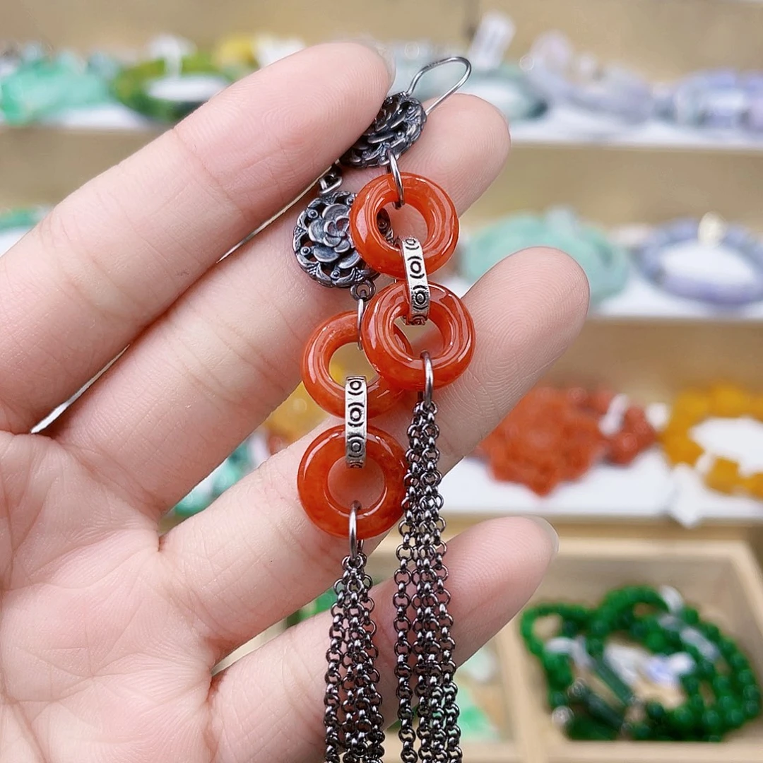 翡翠未镶嵌手链耳坠