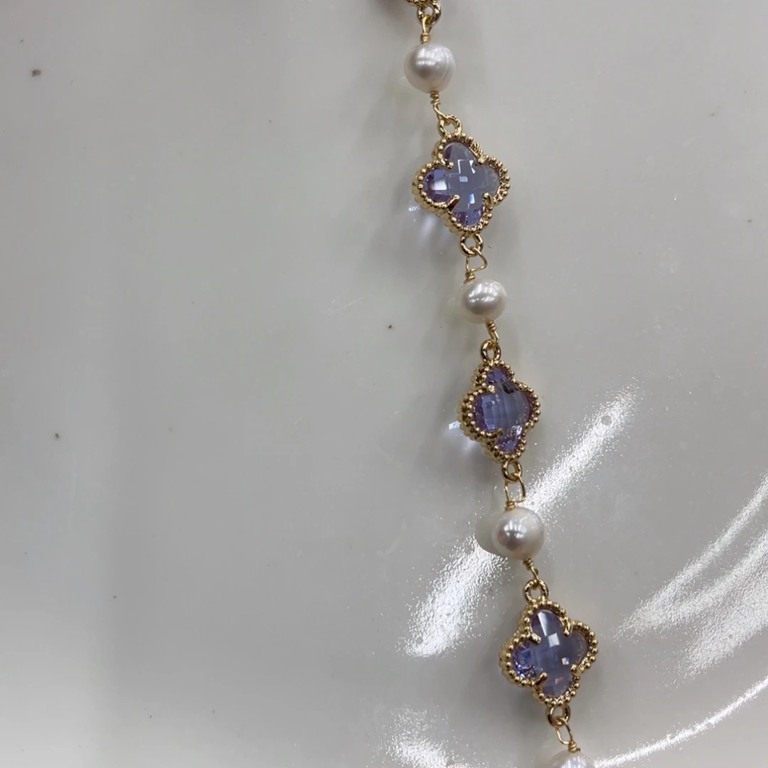 淡水珍珠合金颈饰02920