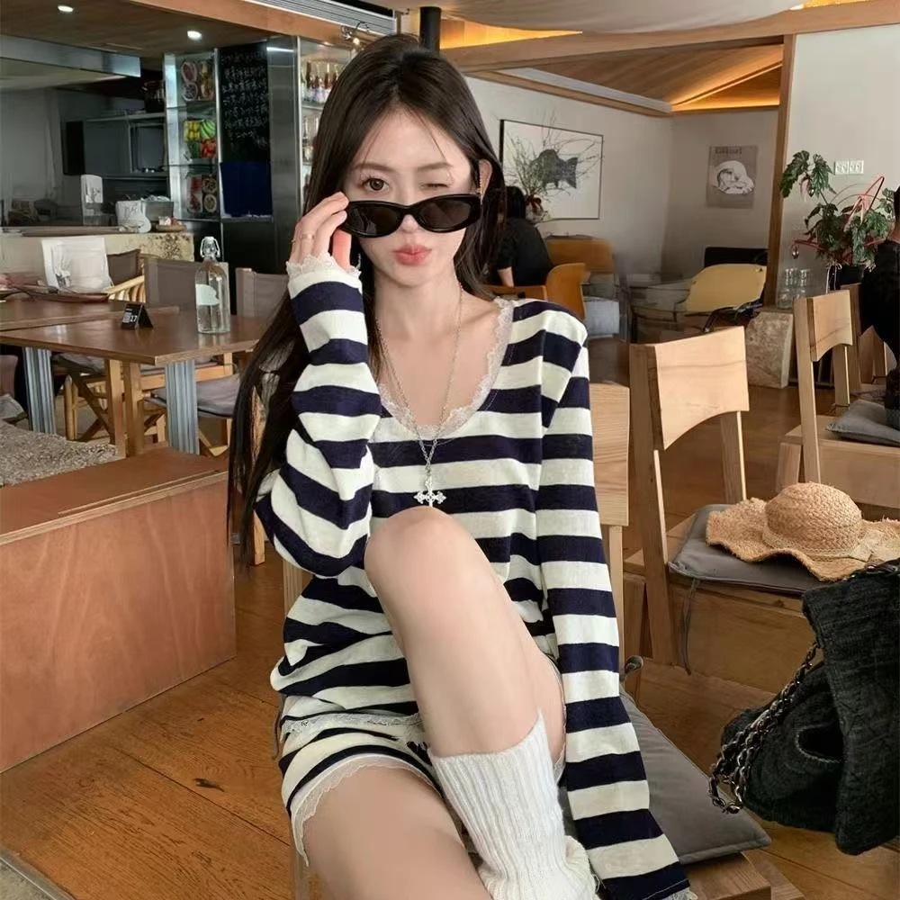 2韩系纯欲女生休闲上衣慵懒风