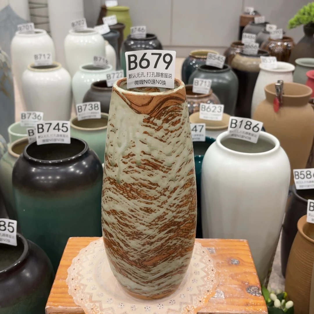 摆件679 景德镇陶瓷花瓶高26.5口6.5