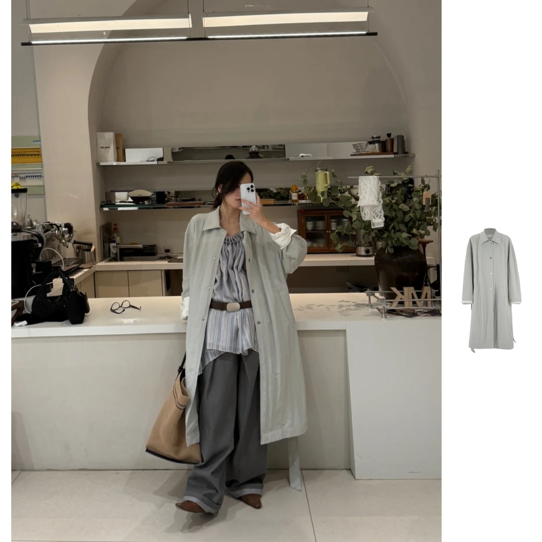 YOEYYOU 设计师品牌  25早秋新品极简量感风衣气质时尚