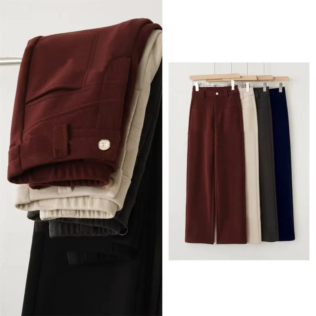 【清货】爆款轻奢韩版高腰时尚窄版直筒裤BQ5069  裤长101-103敏