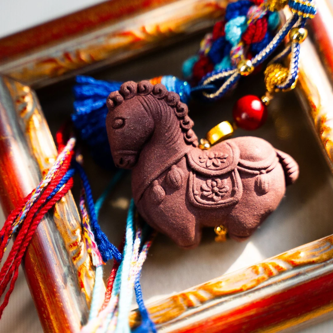 【快马加鞭】新年好运唐马天然合香牌时尚挂件非遗制作