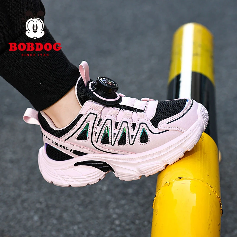 巴布豆2025春季新款女童运动鞋网面透气防臭学生校园休闲跑步鞋子