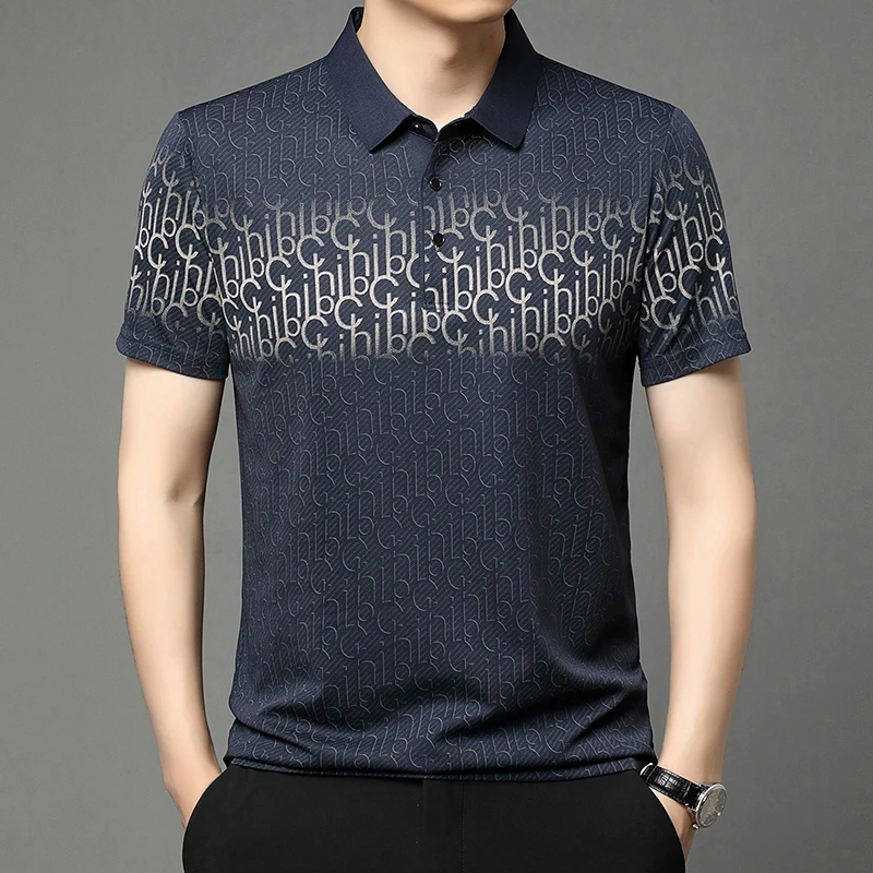 夏季短袖Polo男士中年休闲时尚Polo领网红polo衫男