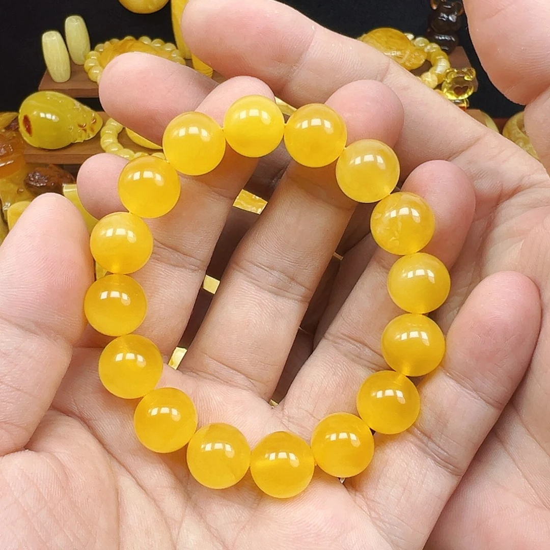 蜜蜡未镶嵌珠宝奇石焦皮料单圈13.6mm，22克