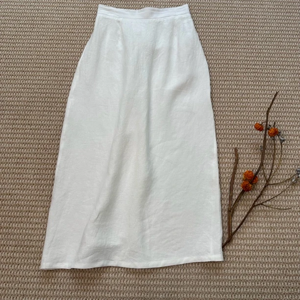 17支原生态水果酵素洗汉麻后开衩半身裙百搭A-771