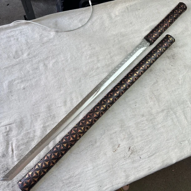 2164 龙泉昊天宝剑高猛钢唐横刀包皮鞘未开刃