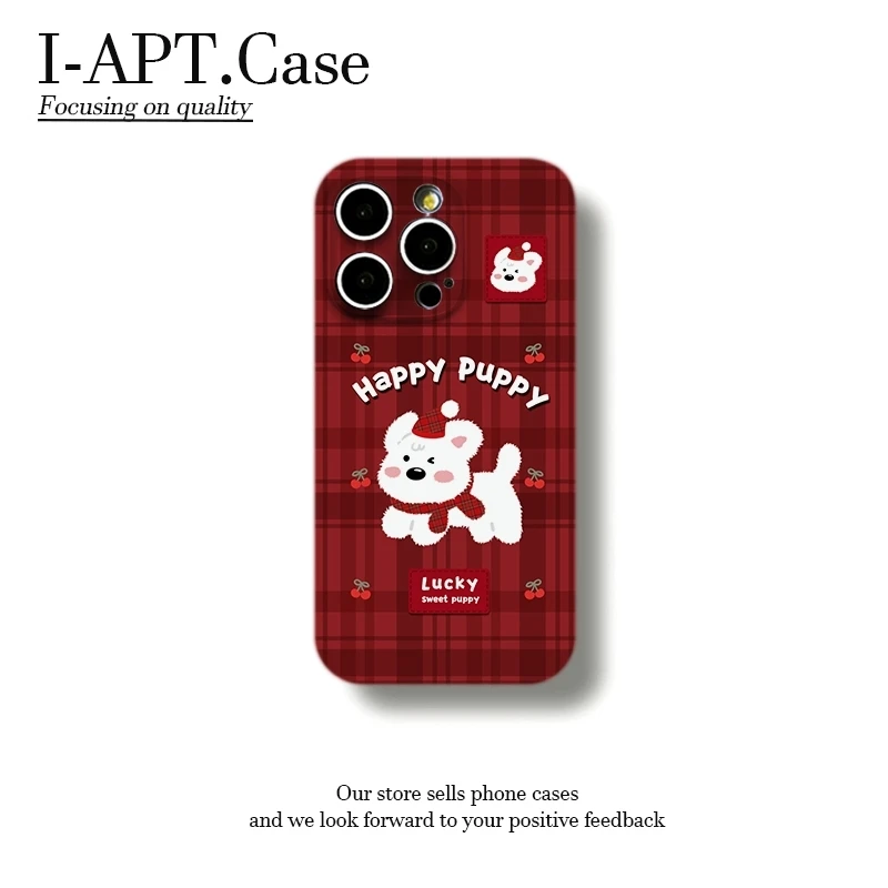 红布格围巾小狗菲林软壳适用iPhone苹果16手机壳华为oppo小米vivo