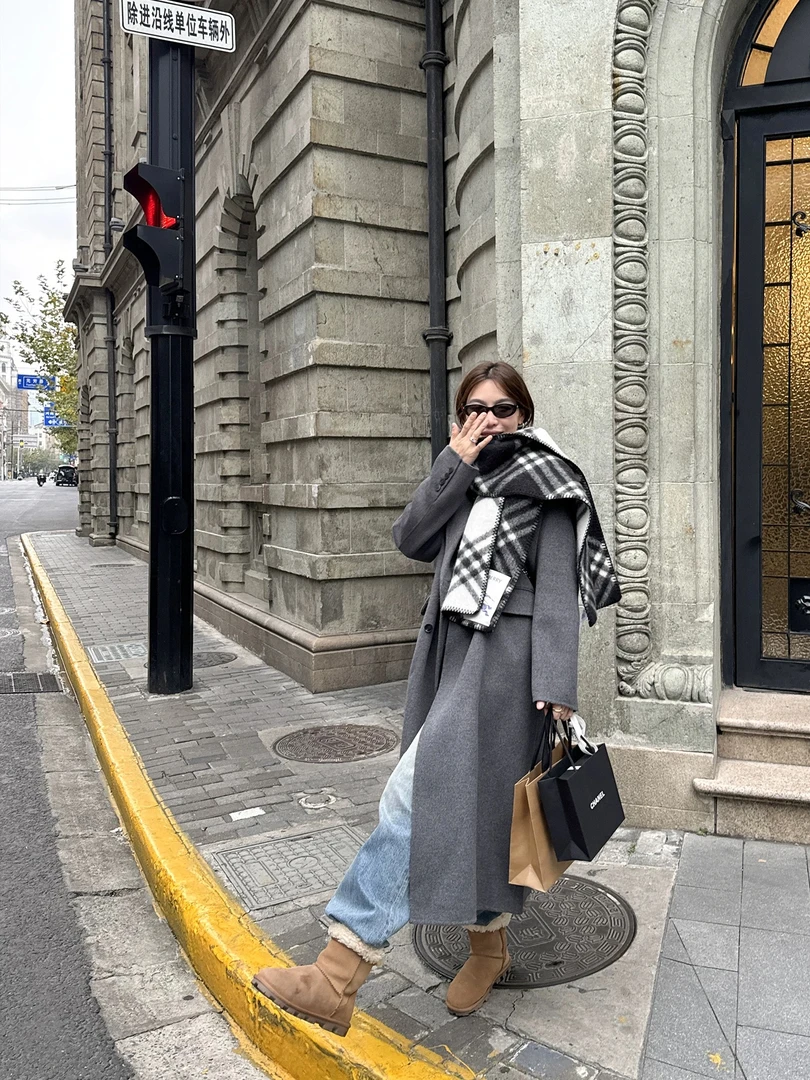 【衣橱基石】经典正肩高级感纯色中长款厚款羊毛大衣