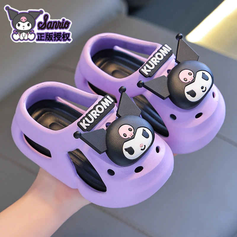 库洛米夏季儿童洞洞鞋女童防滑踩屎感三丽鸥透气中小童小孩凉拖鞋