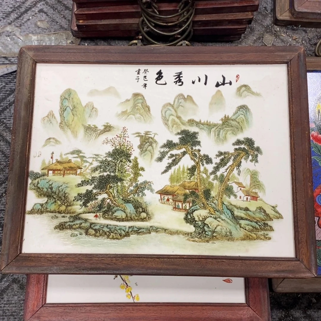瓷37*28 景德镇瓷板画柴窑烧制