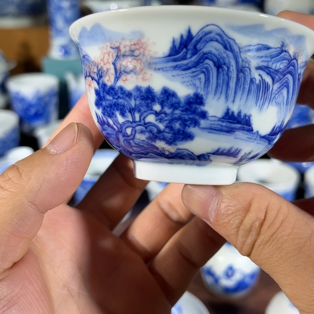 杯子手工手绘的陶瓷