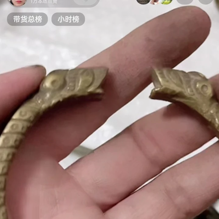 文玩开门成对铜器