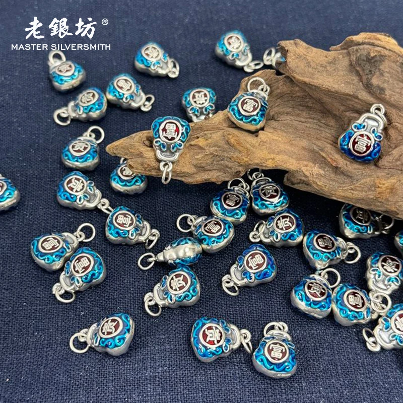 足银银制品 蓝富贵银饰提溜890317