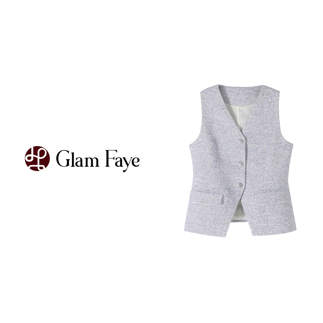 【大菲专属】【花纱蓝重工立裁V领小香马甲】CYJ-WWO74-W781