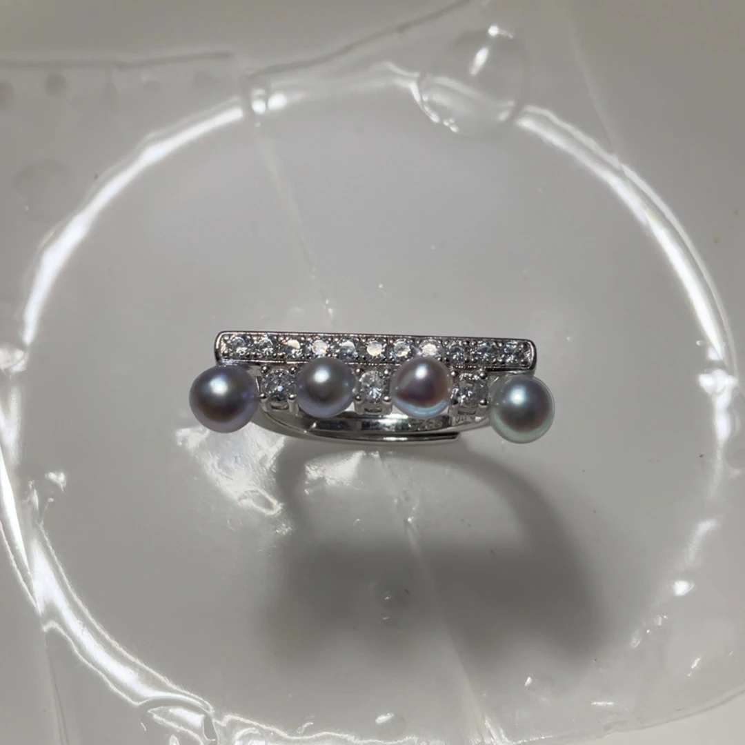 海水珍珠戒指银S925镶嵌