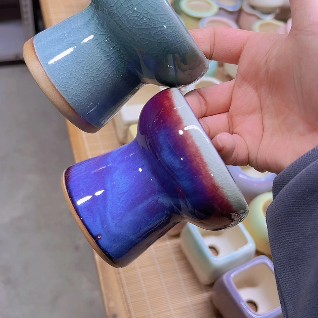 红陶陶瓷花盆当场满12包邮