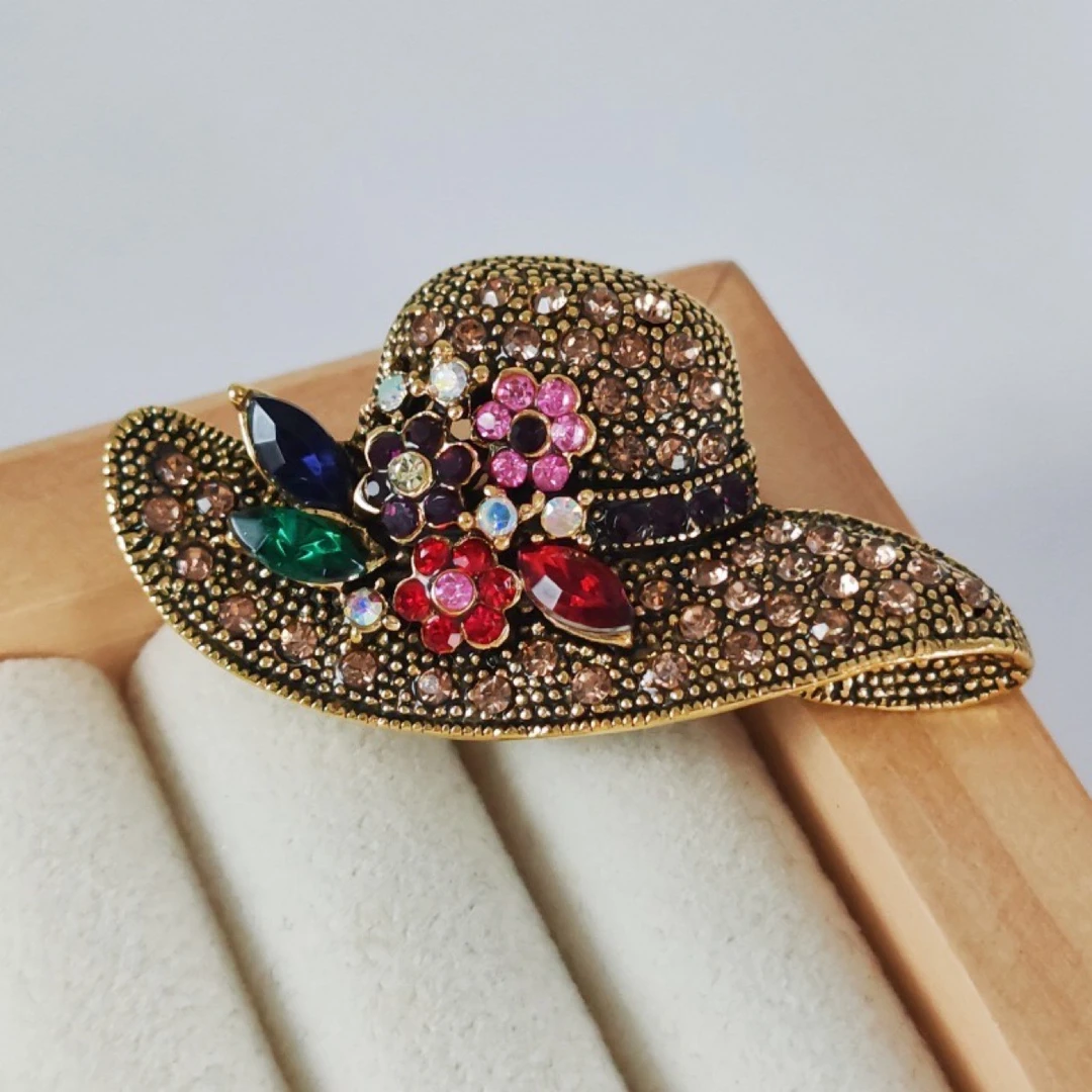 合金胸针 锌合金胸针#10时尚百搭帽子胸花