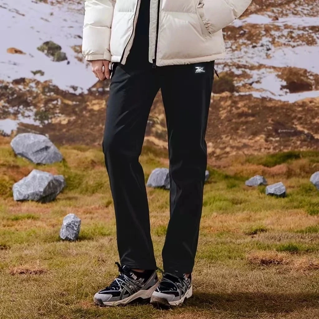 防水防风情侣加绒卫裤户外休闲污渍保暖运动弹力