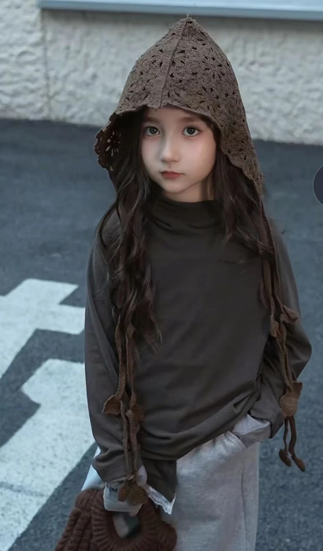 【末末】儿童衣服韩版上衣秋冬款女亲子纯色A类休闲GZOLTNL008700