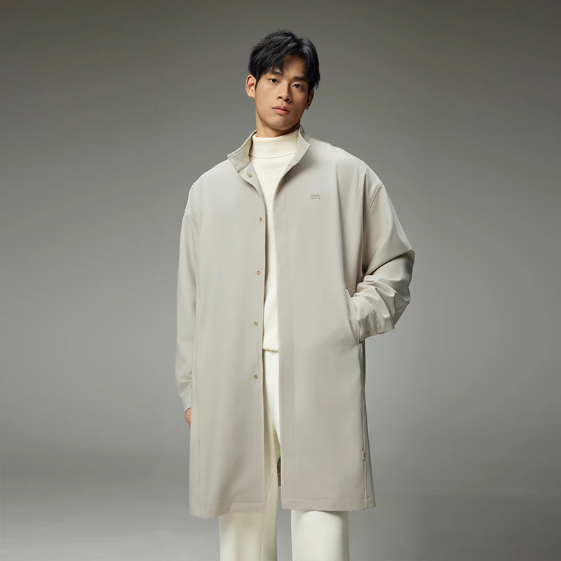 BODYDREAM男士春秋风衣大衣外套户外经典中长款立领休闲时尚通勤