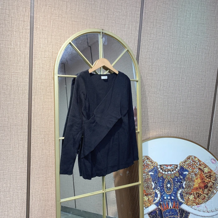 BQ706孕妇黑色针织衫90-130