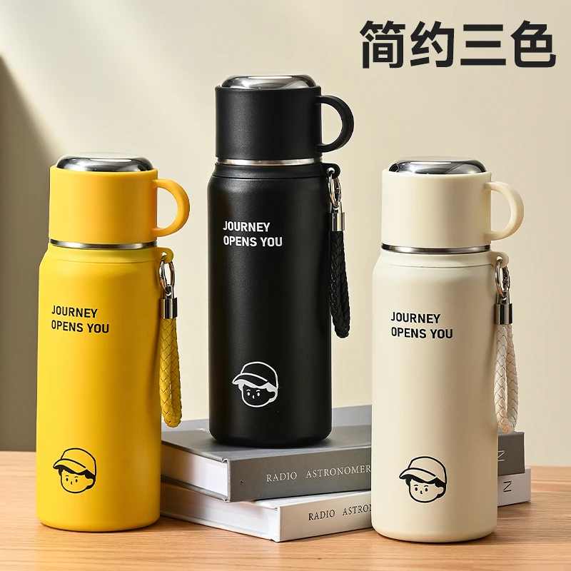 创意316不锈钢保温杯女士学生吸管水杯男生大容量运动便携车载杯