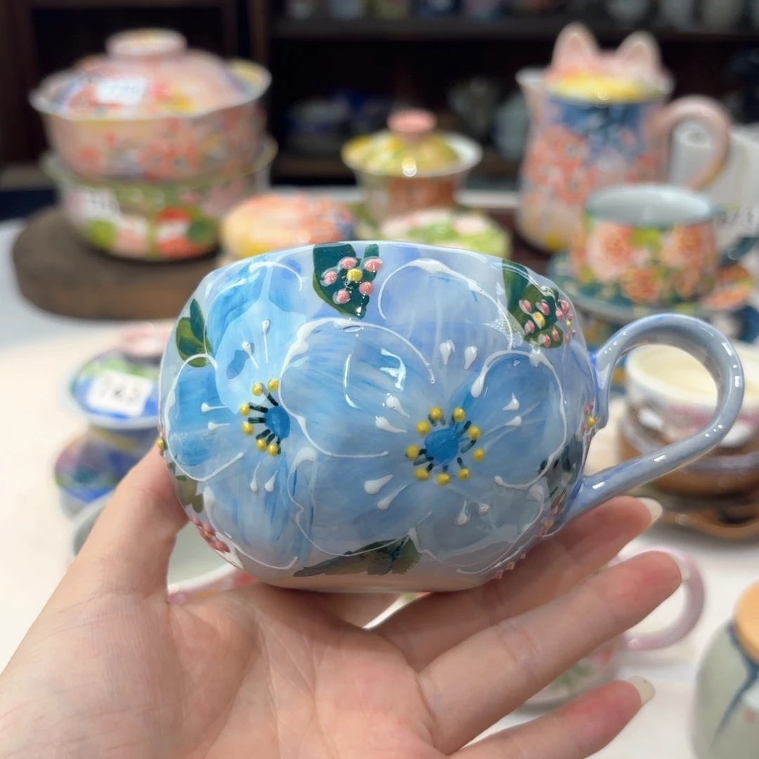 景德镇手绘高温釉下彩陶瓷茶具