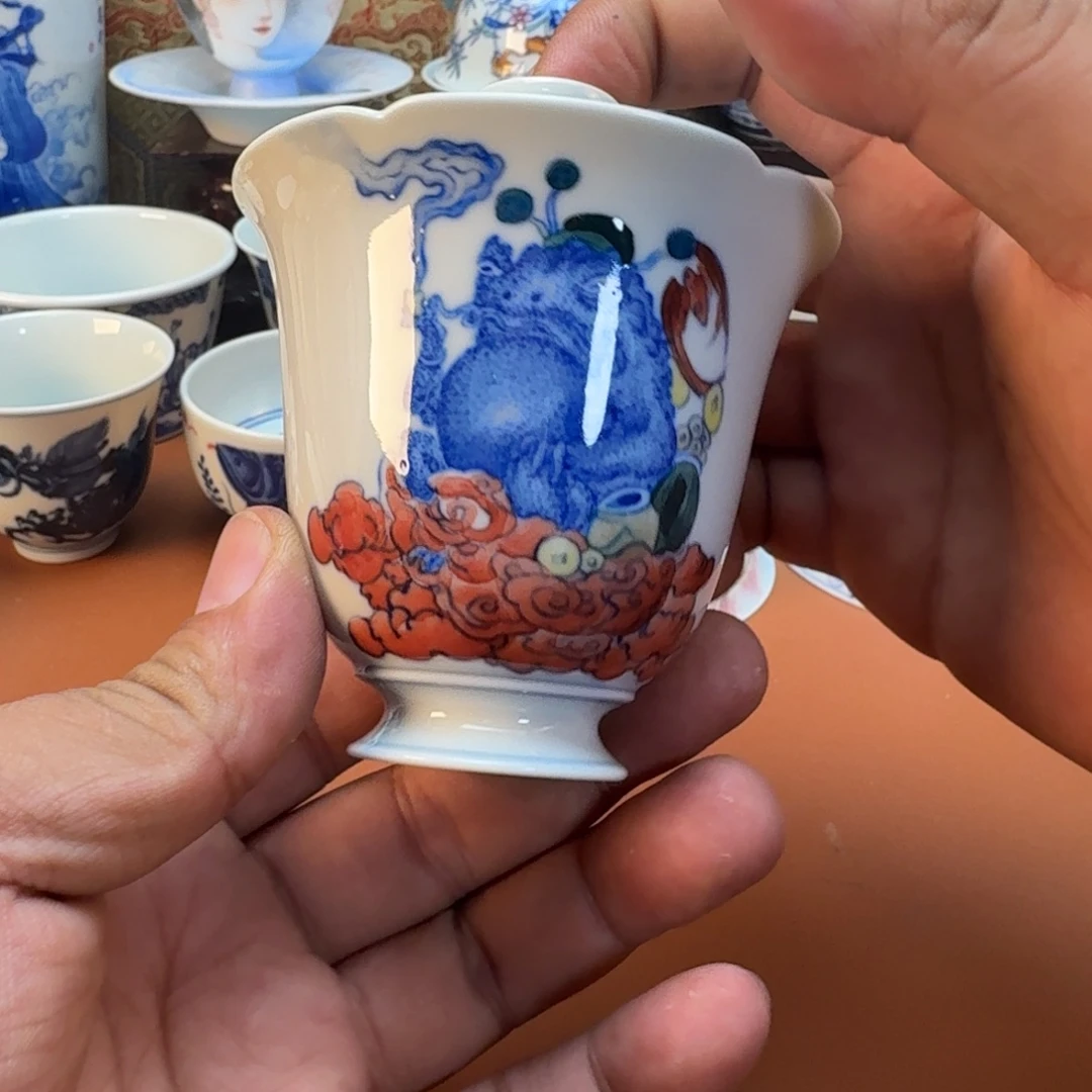 及***主杯子陶景德镇全手工手绘陶瓷